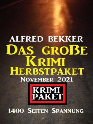 cover image of Das große Krimi Herbstpaket November 2021